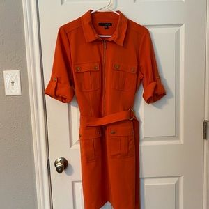 Cargo pocket belted dress